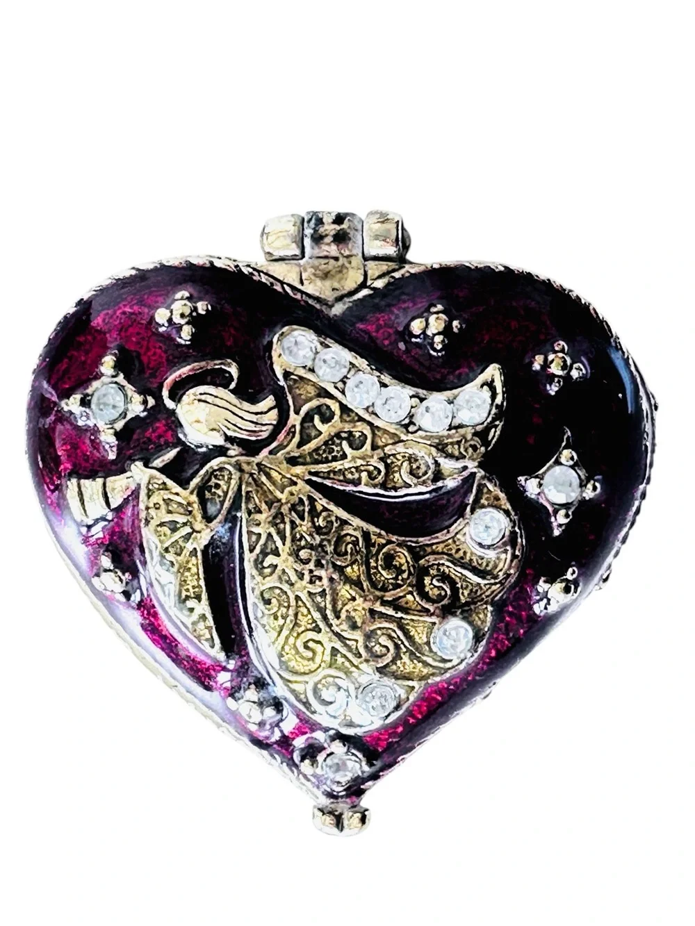 Monet enamel heart